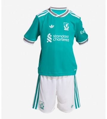 Liverpool Virgil van Dijk #4 Tredjetrøje Børn 2025-26 Kortærmet (+ Korte bukser)